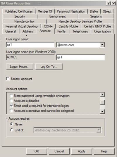 Enforcing Smart Card Authentication 